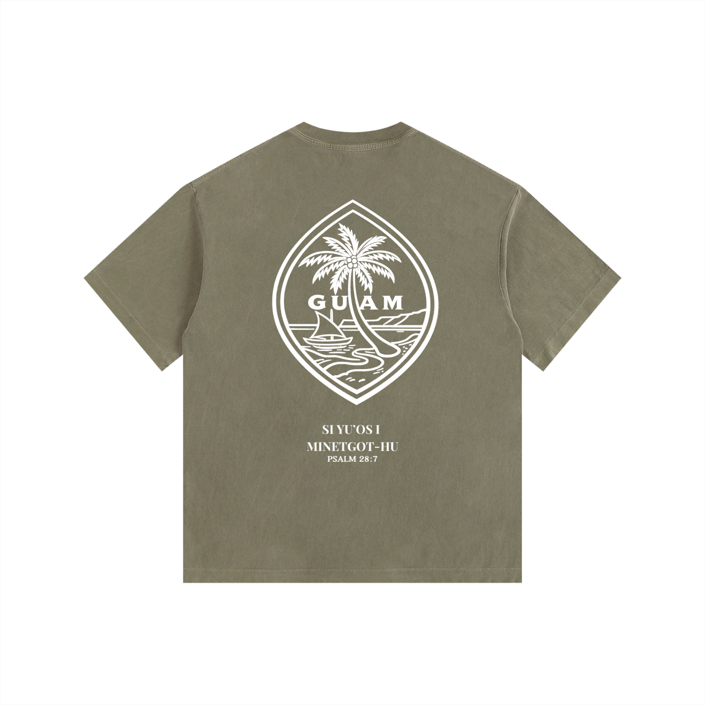 Vintage Wash Guam Psalm 28:7