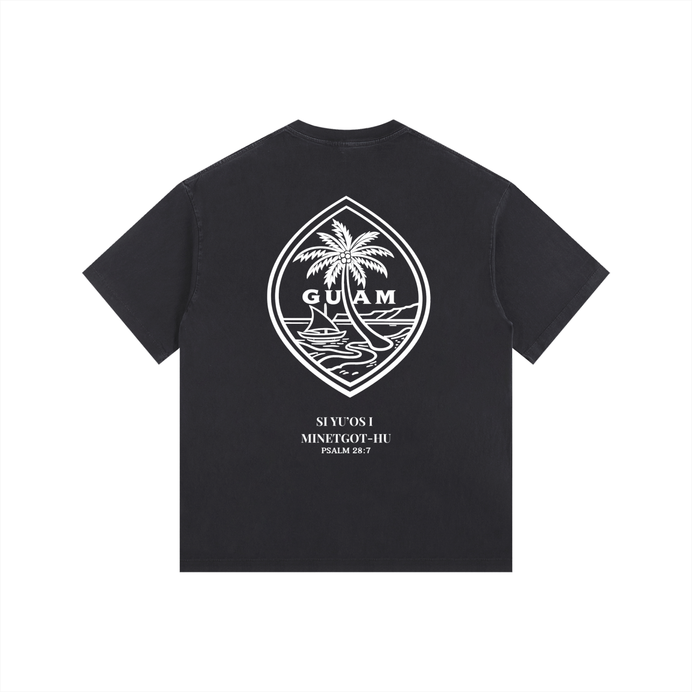 Vintage Wash Guam Psalm 28:7